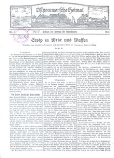 Ostpommersche Heimat, 1935