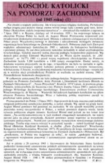 Catholic Church in Western Pomerania (since 1945) (1)