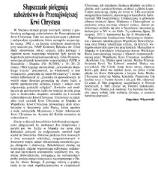 Słupszczanie pielęgnują nabożeństwo do Przenajświętrzej Krwi Chrystusa