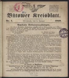 Bütower Kreisblatt 1860