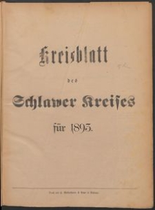 Kreisblatt des Schlawer Kreises 1893