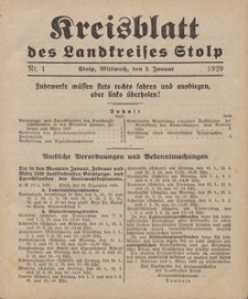 Kreisblatt des Stolper Kreises, 1929