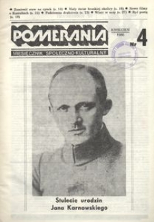 Pomerania : miesięcznik społeczno-kulturalny, 1986, nr 4