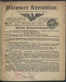 B&uuml;tower Kreisblatt 1874