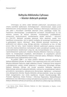 Bałtycka Biblioteka Cyfrowa - klaster dobrych praktyk