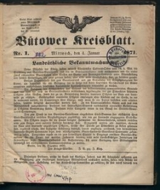 B&uuml;tower Kreisblatt 1871