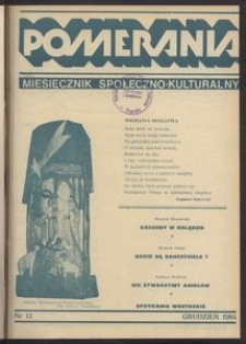 Pomerania : miesięcznik społeczno-kulturalny, 1984, nr 12