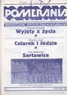 Pomerania : miesięcznik społeczno-kulturalny, 1984, nr 1