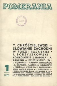 Pomerania : miesięcznik społeczno-kulturalny, 1976, nr 1