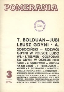 Pomerania : miesięcznik społeczno-kulturalny, 1976, nr 3