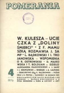 Pomerania : miesięcznik społeczno-kulturalny, 1976, nr 4