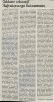 Devoted to adoration of the Blessed Sacrament