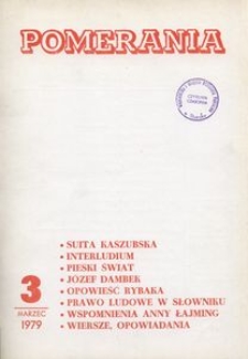 Pomerania : miesięcznik społeczno-kulturalny, 1979, nr 3