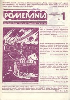 Pomerania : miesięcznik kulturalny, 1987, nr 1