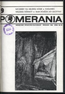 Pomerania : miesięcznik społeczno-kulturalny, 1988, nr 9