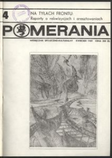 Pomerania : miesięcznik kulturalny, 1989, nr 4
