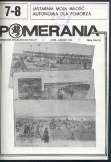 Pomerania : miesięcznik społeczno-kulturalny, 1990, nr 7-8