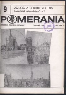 Pomerania : miesięcznik społeczno-kulturalny, 1990, nr 9
