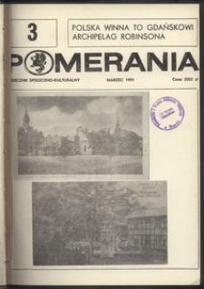 Pomerania : miesięcznik społeczno-kulturalny, 1991, nr 3