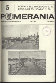 Pomerania : miesięcznik społeczno-kulturalny, 1991, nr 5