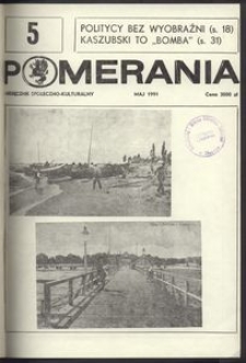 Pomerania : miesięcznik społeczno-kulturalny, 1991, nr 5