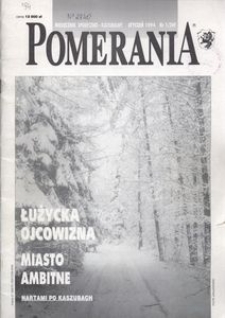 Pomerania : miesięcznik społeczno-kulturalny, 1994, nr 1