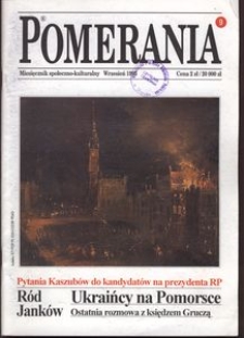 Pomerania : miesięcznik społeczno-kulturalny, 1995, nr 9