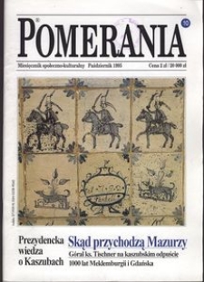 Pomerania : miesięcznik społeczno-kulturalny, 1995, nr 10
