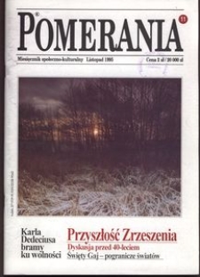 Pomerania : miesięcznik społeczno-kulturalny, 1995, nr 11