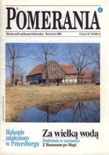 Pomerania : miesięcznik społeczno-kulturalny, 1996, nr 4