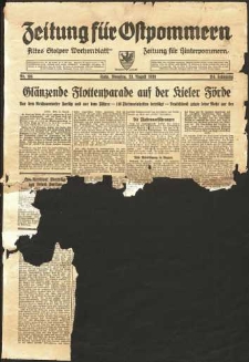 Zeitung f&uuml;r Ostpommern Nr. 196/1938