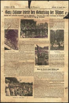 Zeitung f&uuml;r Ostpommern Nr. 203/1938