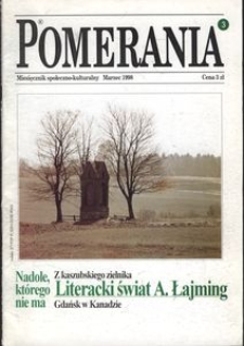 Pomerania : miesięcznik społeczno-kulturalny, 1998, nr 3