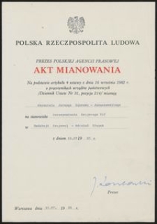 Akt Nominowania
