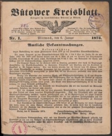 B&uuml;tower Kreisblatt 1875