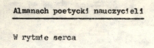 Almanach poetycki nauczycieli "W rytmie serca"