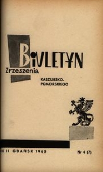 Biuletyn Zrzeszenia Kaszubsko-Pomorskiego, 1965, nr 4