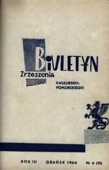 Biuletyn Zrzeszenia Kaszubsko-Pomorskiego, 1966, nr 6