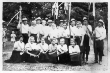 Participants of the harvest festival in festive costumes