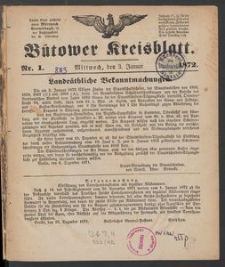 Bütower Kreisblatt 1872