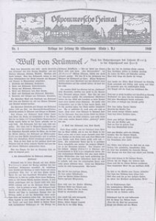 Ostpommersche Heimat, 1940