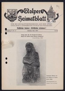Stolper Heimatblatt für die Heimatvertriebenen aus der Stadt und dem Landkreise Stolp in Pommern Nr. 5/1957