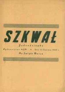 Szkwał : jednodni&oacute;wka na Święto Morza, 1938