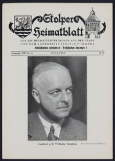 Stolper Heimatblatt für die Heimatvertriebenen aus der Stadt und dem Landkreise Stolp in Pommern Nr. 6/1955