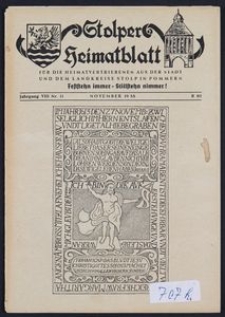 Stolper Heimatblatt für die Heimatvertriebenen aus der Stadt und dem Landkreise Stolp in Pommern Nr. 11/1955