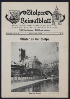 Stolper Heimatblatt für die Heimatvertriebenen aus der Stadt und dem Landkreise Stolp in Pommern Nr. 2/1954