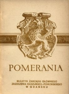 Pomerania : biuletyn Zarządu Gł&oacute;wnego Zrzeszenia Kaszubsko-Pomorskiego, 1971, nr 3