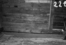 Chata zrębowa - ściana z wielkiej izby do alkierza - Piechowice [1]