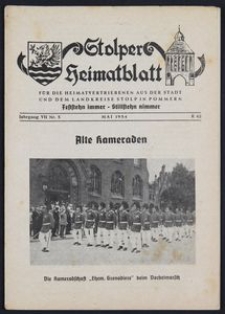 Stolper Heimatblatt für die Heimatvertriebenen aus der Stadt und dem Landkreise Stolp in Pommern Nr. 5/1954