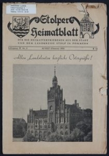Stolper Heimatblatt für die Heimatvertriebenen aus der Stadt und dem Landkreise Stolp in Pommern Nr. 3/1951